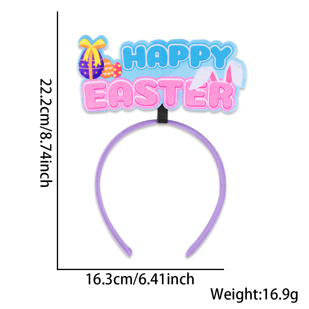 Happy easter easter egg rabbit ears - easter headband