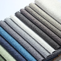 Marchandises prêtes sans quantité minimale de commande dernier tissu d'ameublement confortable teint en fil uni et lourd tissé 100% polyester pour housse de canapé