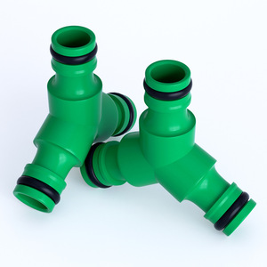 Conector en T de plástico de 1/2 pulgada, a prueba de fugas, para tuberías de agua, para lavado de autos y uso doméstico - Product Image 1
