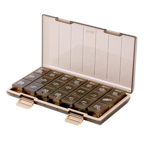 Boîte à médicaments grand format pour seniors, organiseur hebdomadaire de comprimés, portable, 21 compartiments, 28 compartiments, <span class=keywords><strong>matin</strong></span>, midi, <span class=keywords><strong>soir</strong></span>, stockage 7 jours - Product Image 5