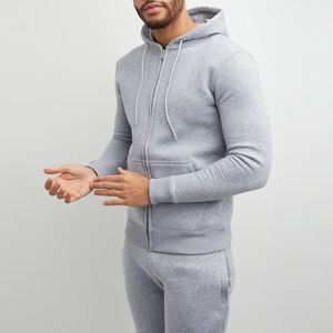Abiti sportivi in cotone Slim Fit personalizzati per uomo Pullover con cappuccio e pantaloni della tuta per ginnastica invernale - Product Image 6
