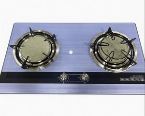 Piano Cottura a <span class=keywords><strong>Gas</strong></span> con Doppio Bruciatore e Vetro Temperato Integrato, Fornello a Infrarossi per Cucina Domestica - Product Image 1