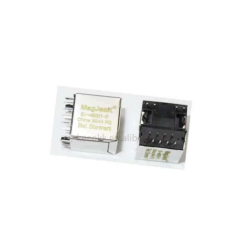 1pcs vertical 180 degree RJ45 network interface socket connector network transformer SI-46001-F