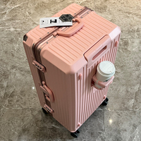 Valise d'ordinateur multifonctionnelle grande capacité avec roulettes silencieuses et cadre en aluminium durable pour hommes et femmes