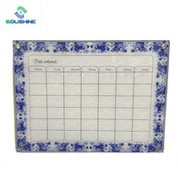 Tableaux blancs magnétiques effaçables à sec en acrylique personnalisés avec message imprimé, pour table et calendrier pour réfrigérateur