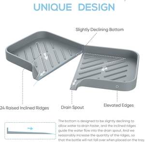 Jabonera de Silicona Autodrenante de Alta Pureza, Ecológica y Fácil de Limpiar, Jabonera Gruesa para Baño y Ducha - Product Image 2