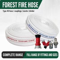 Tuyau d'incendie forestier avec raccord de 1,5 pouce, lance de brumisation de 1 pouce, 20m 30m 40m, équipement de lutte contre les incendies forestiers, ensemble OEM