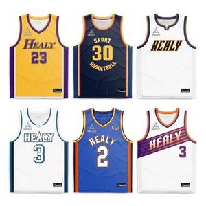 Maillot de basketball sans manches imprimé, respirant, style universitaire professionnel, en maille, pour ligues scolaires - Product Image 4