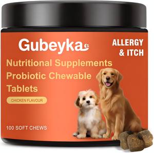 Suplemento Diario para Piel con Picazón, Salud Inmunológica, Alergias Estacionales, Probióticos, Bienestar de Mascotas, Nutrición, Masticables Blandos, Suplemento para Piel Sensible - Product Image 1