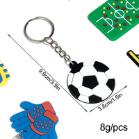 Porte-clés en PVC créatif de style sportif, trophée, pendentif, maillot, baskets, gants, stade, football, cadeau