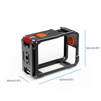Cage de fixation magnétique à dégagement rapide en alliage d'aluminium pour caméra DJI Action 6, anti-chute, avec adaptateur ARRI 1/4 pouce pour échange de batterie, compatible trépied et perche à selfie
