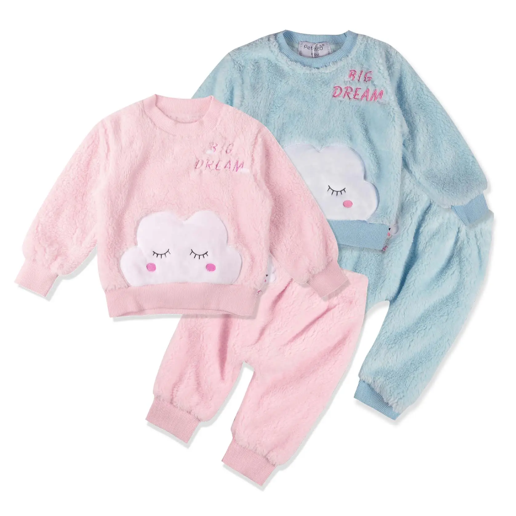 Wholesale Winter Fall Baby Clothing Sets Kids Clothes Soft Boutique Children Clothing Cloud Pattern Sets Baby 0-36 Months