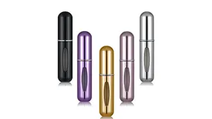 Mini mignon rechargeable voyage sept couleurs vente chaude bouteilles de parfum vaporisateur aluminium pompe pulvérisateur fournisseur d'usine 5ml