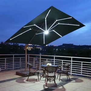Parasol de jardin, parasol de terrasse, parasol solaire avec LED - Product Image 2