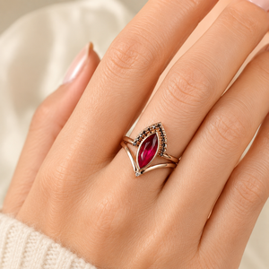 <b>Rose</b> <b>Gold</b> Color Marquise Micro Pave Two Piece Ring <b>Set</b> for Women Vintage Fashion <b>Jewelry</b> - Product Image 2