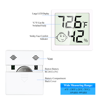 Mini thermomètre hygromètre numérique LCD en plastique, mesure de la température et de l'humidité intérieure, attraction magnétique pour reptiles, animaux de compagnie, usage domestique