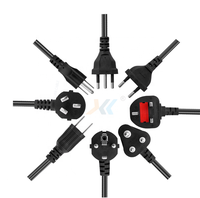 Câble d'alimentation EU noir de haute qualité 1,5 m 1,8 m avec cuivre pur pour ordinateur portable et ordinateur de bureau, certifié C13 C7 C5 IEC60502