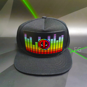 Cổ Phiếu Thiết Kế Khác Nhau El Light Up Âm Thanh Phát Sáng Kích Hoạt Nhấp Nháy Đảng Cap Với Led Light - Product Image 5