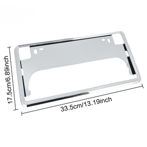 Cadre de plaque d'immatriculation universel chromé japonais, support de plaque d'immatriculation, cadre de plaque d'immatriculation en plastique chromé - Product Image 3
