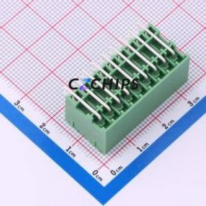 DB2ERHB-3.5-2*9P-GN Plug-in Terminal Block Bent Lead Through Hole,P=3.5mm Board-to-Board / Socket - Closed 2x9P 3.5mm Green - Product Image 2