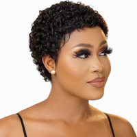 Perruque brésilienne bouclée 13*1 avec base T-Lace de l'oreille à l'oreille et dentelle noire