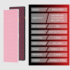 Ideatherapy rl2000pro 5 bước sóng màn hình cảm ứng đứng gần hồng ngoại LED liệu pháp ánh sáng bảng điều chỉnh cho đầy đủ cơ thể Red liệu pháp ánh sáng - Product Image 3