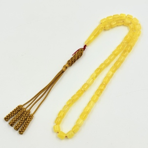 Rosario de Ámbar Natural de 8mm, 51 Piezas, Rosario Religioso Tashiha, Cuentas para Rezar Musulmanas, Regalos Islámicos, Pulseras de Cuentas de Cera de Abeja - Product Image 1