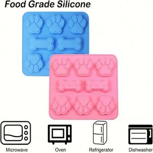 Formes de pattes de chiot et d'os de chien pour la pâtisserie, les chocolats, les bonbons, les gelées, les glaçons et les friandises - Product Image 3