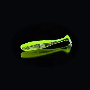 Factory custom bulk shad artificial worm T tail fishing lure swim plastics soft baits