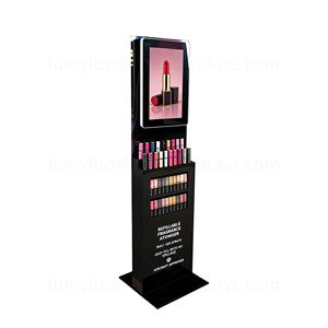 Expositor de Piso para Lápiz Labial con Pantalla Publicitaria, Solución de Metal para Venta de Cosméticos en Mostradores de Tiendas y Promoción de Marca - Product Image 2