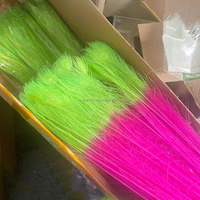 Plumes de paon bicolores teintées et décolorées en gros, plumes de paon dégradées pour costumes de carnaval, coiffes et décorations de fête