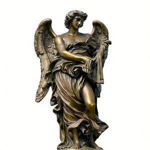 Escultura <span class=keywords><strong>de</strong></span> Bronce <span class=keywords><strong>de</strong></span> Jesús Meditando, Ángel <span class=keywords><strong>Triste</strong></span> Famoso <span class=keywords><strong>de</strong></span> Tamaño Real con Alas, Arcángel Gabriel, Miguel, Esculturas <span class=keywords><strong>de</strong></span> Ángeles <span class=keywords><strong>de</strong></span> Metal - Product Image 6