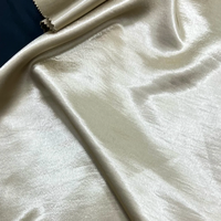 Tissu satiné haut de gamme 100 % polyester, aspect acétate, 260 g/m², brillant, lisse, luxueux et respirant, idéal pour robes de soirée et rideaux