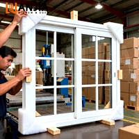 Fenêtres UPVC WANJIA : Dernière conception à grille, étanches, coulissantes, combinées, et fenêtres coulissantes à la française
