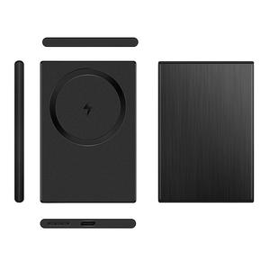 แบตสำรองแม่เหล็กไร้สายแบบขายส่ง ความจุ 2000mAh ดีไซน์บางเฉียบ พกพาสะดวก พร้อมไฟ LED แสดงสถานะ วัสดุ ABS และสแตนเลส - Product Image 6