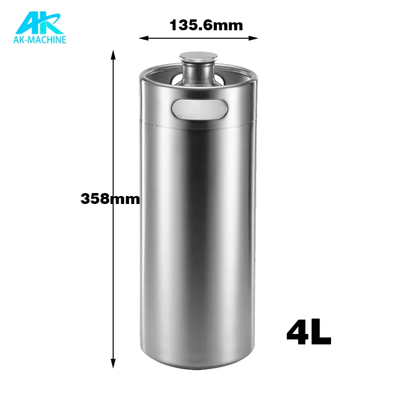 Bir Harga Diskon Di Tong Bir Alkohol Portabel Bir Bir Barel Anggur 5L Tong Susu Stainless Steel