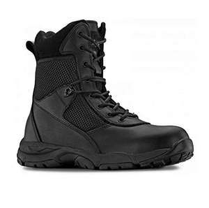 Botas Tácticas de Verano HBA08, Color Negro Bronceado, Cuero Genuino, Parte Superior de Malla Transpirable, Suela de Goma PU, Resistentes al Aceite y Antideslizantes - Product Image 3