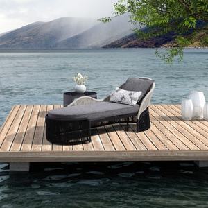 Tumbona de aluminio de alta calidad para exteriores, muebles de jardín, cama de mimbre, para ocio y playa - Product Image 2