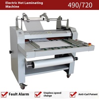 Machine à plastifier automatique à froid et chaud Wuhao 720 rouleau en acier A3 ceinture graphique Anti-curling coupe enroulement automatique personnalisé