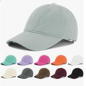 Washed Cotton Plain Baseball Caps Adjustable Unstructured Soft Blank Casual Dad Ball <b>Hats</b> for Men Women - Product Image 1