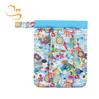 Sac humide PUL à double poche pour bébé pochette à poussière pour couches utilisée quotidiennement