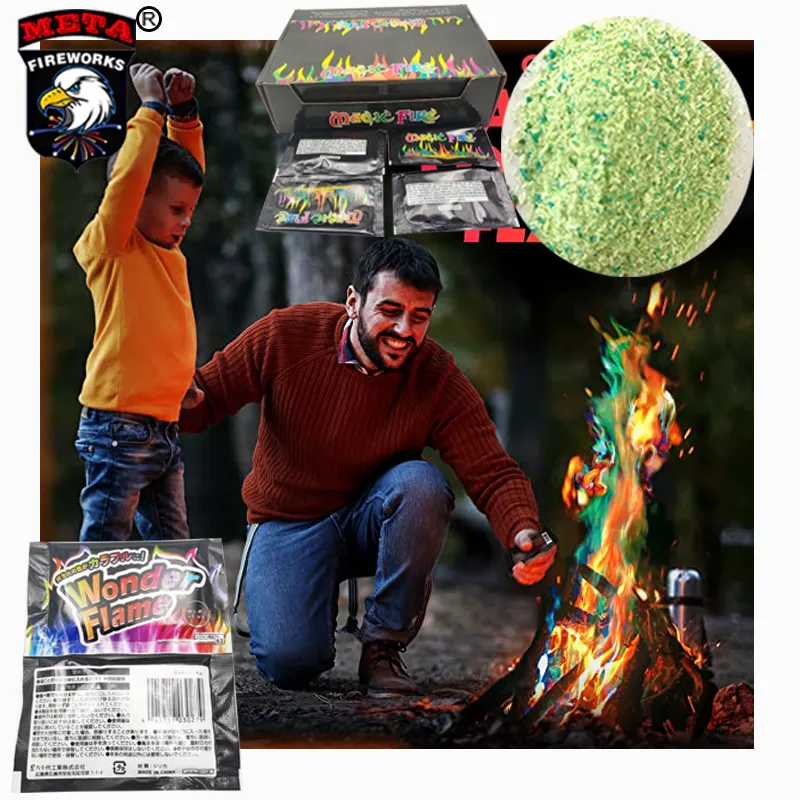 Wholesale magic john screen protector Magic Fire Powder Novelty Colorful Flame Powder For Bonfire Party Supplies