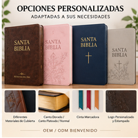 Impression personnalisée de la Sainte Bible espagnole Biblia couverture en cuir à grande impression couverture rigide OEM ODM Bible fabricant vente en gros de Bibles en vrac