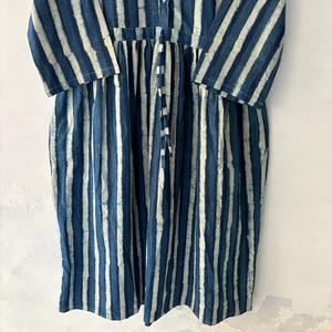 Nueva moda vestidos casuales para mujer suave cómodo manga larga cuello en V longitud Midi 100% algodón con estampado bordado - Product Image 2