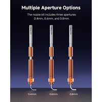 Kit de Boquillas de Cambio Rápido Creality Unicorn de 0.4mm, 0.6mm y 0.8mm, Aleación de Cobre para Impresora 3D K1C, K1 SE, K2 SE