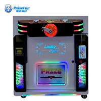 Machine d'arcade de distribution de prix rotative RaiseFun – Jeu de la chance avec distribution de boîtes mystères, collations et cadeaux – Accepte les pièces de monnaie, l'argent liquide et les cartes de crédit