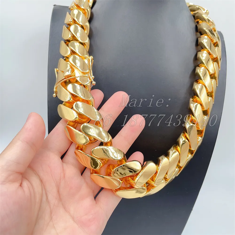 Gioielli hip hop fashion style collana di lusso e pesante collana cubana super grande big ass catena a maglia cubana miami cuban link