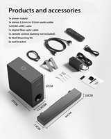   Barra de Sonido para TV de 190W, Equipada con Dolby Atmos, Sistema de Sonido Envolvente 3D para Cine en Casa