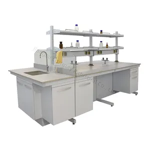 Cartmay muebles de laboratorio Química Física mesa de trabajo banco de laboratorio con estante de reactivos