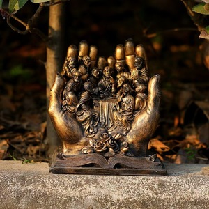 SWAITE Set Presepe Natalizio da Esterno Stile Europeo-Americano, Artigianato in Resina Dipinto a Mano, Oggetto Decorativo Creativo - Product Image 1